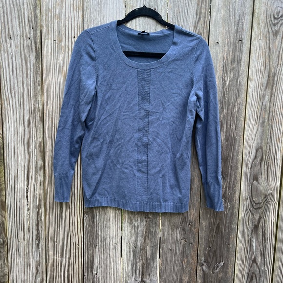 Talbots Sweaters - Talbots Blue Scoop Neck 3/4 sleeve Sweater size Med
